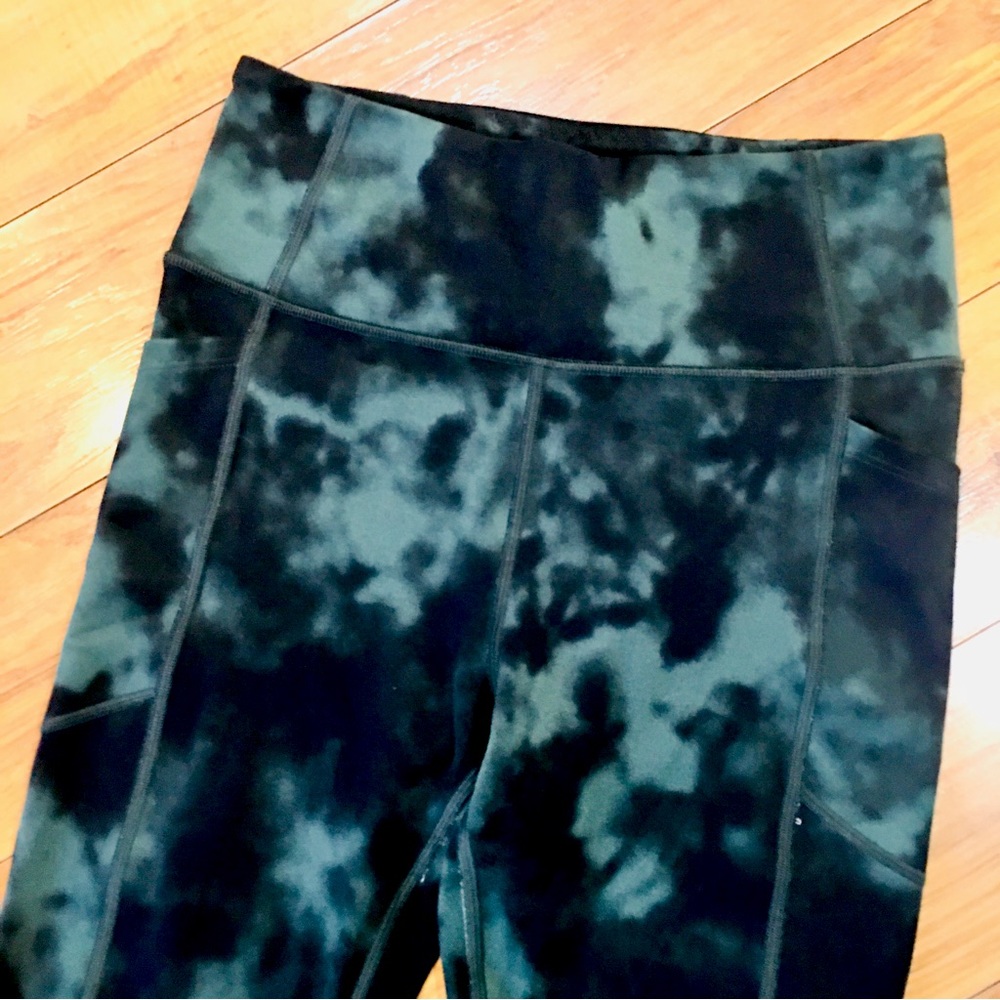 Victoria Secret tie dye green black leggings fitness yoga workout gym li…
